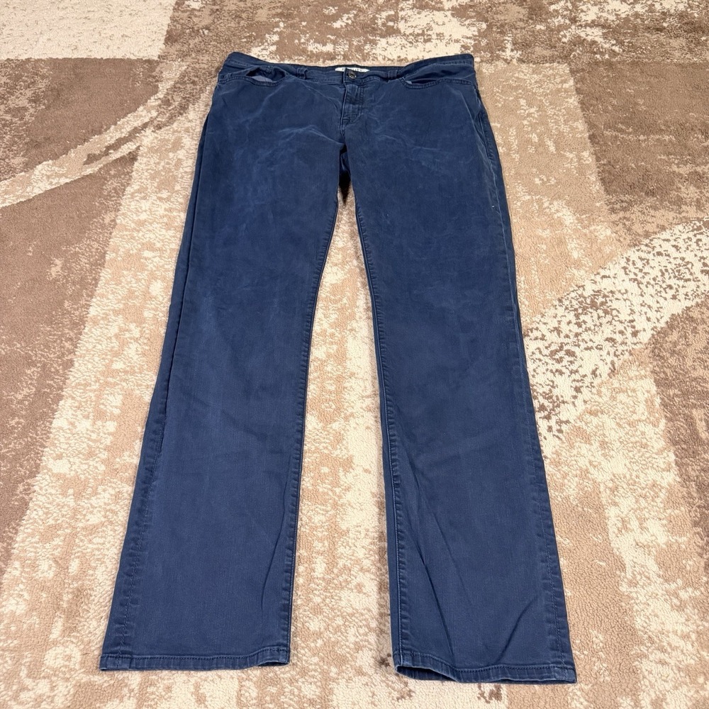 Fidelity Denim Jimmy Jeans Men 38x33 Dark Wash Slim Straight Stretch Made in USA